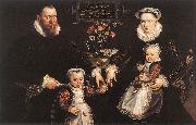 VOS, Marten de Portrait of Antonius Anselmus, His Wife and Their Children wr oil painting